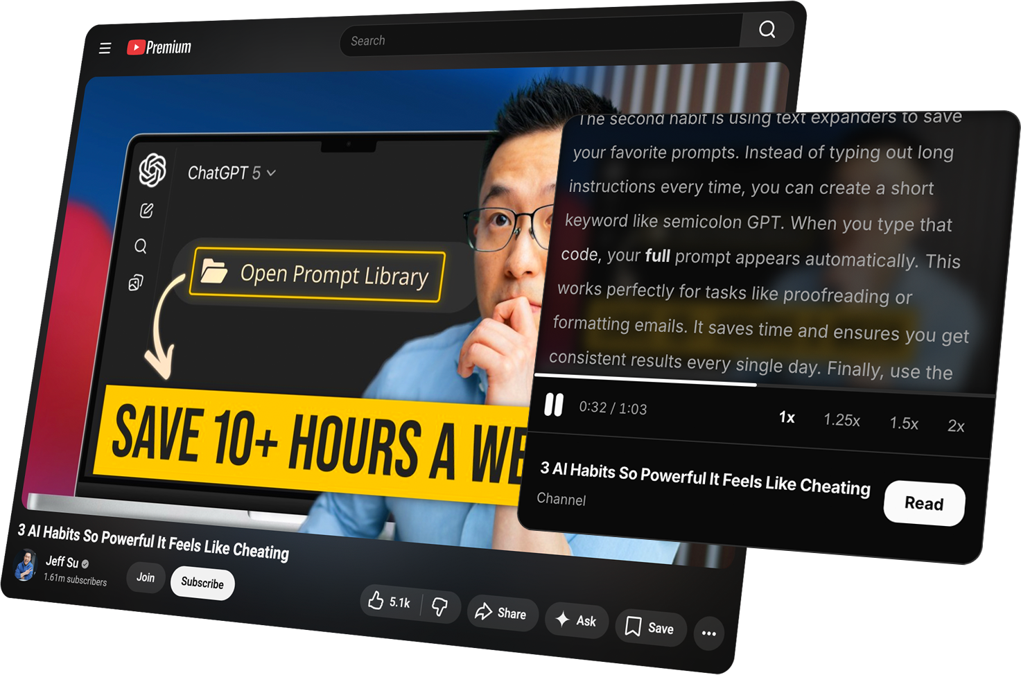 Speedrun product interface